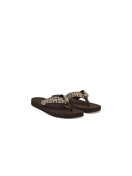 Žabky Tommy Hilfiger Corportate Sandal hnedá