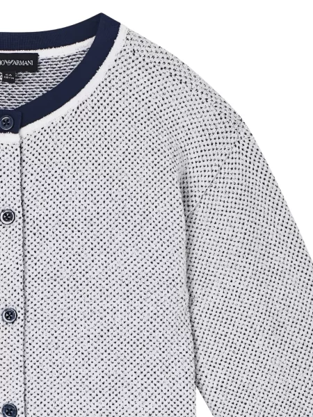 Dětské kardigan Emporio Armani bílý