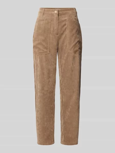 Spodnie sztruksowe o kroju barrel fit model ‘OCEAN’ Cambio