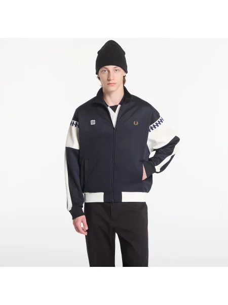 Sweatshirt Fred Perry Meyba Cut And Sew Track Jacket Black L negru