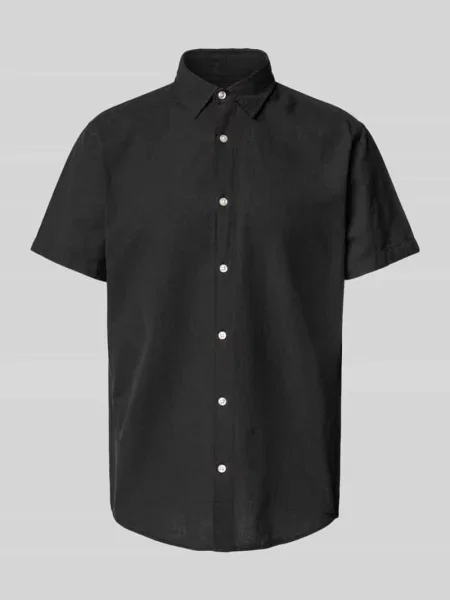 Koszula casualowa o kroju slim fit z rękawem o dł. model ‘BREEZE’ Jack & Jones czarna