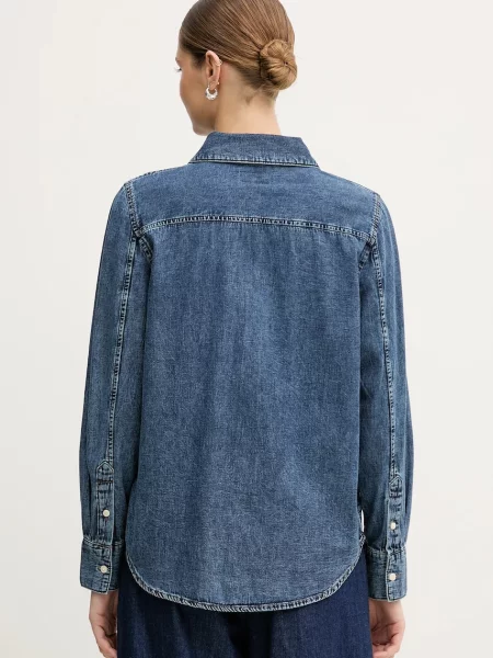 Džínová košile Calvin Klein Jeans regular s klasickým límcem modrá