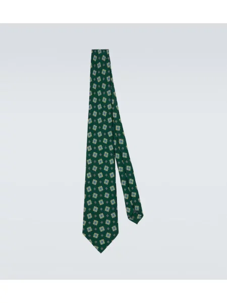 Svilena kravata Dunhill s potiskom zelena