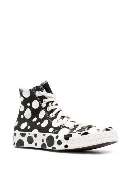 Taškuotos raštuotos sportbačiai Converse juoda
