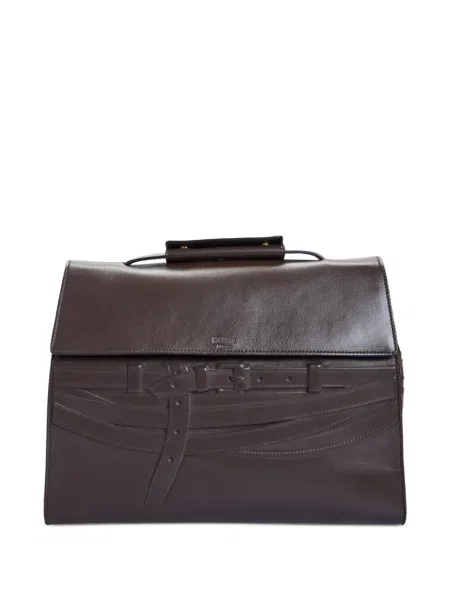 Geantă Moschino din piele cu legături maro