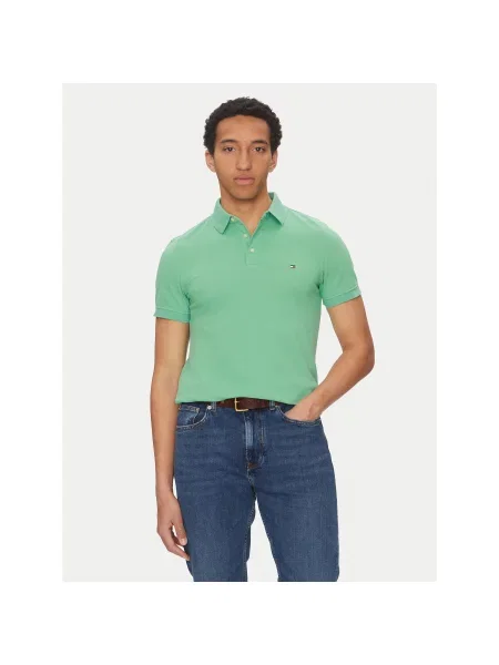 Tommy Hilfiger Polo majica Slim Fit zelena