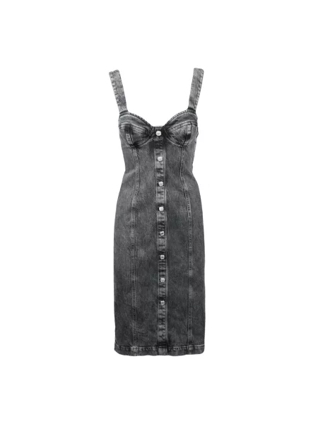 Sukienka jeansowa Moschino szara