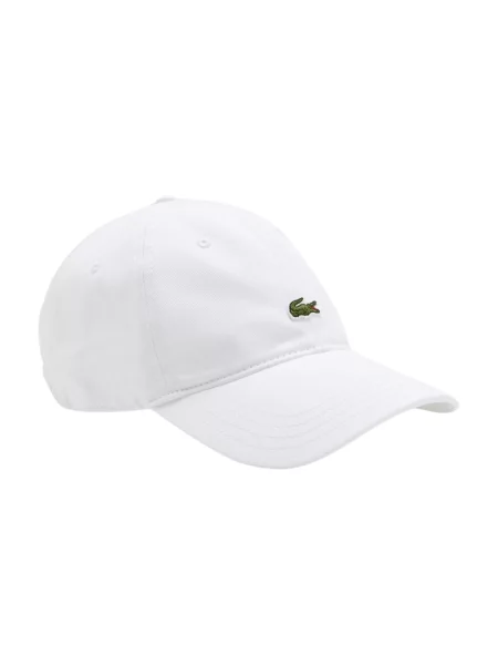 Czapka z daszkiem Lacoste white biała