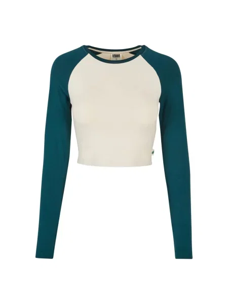 Koszulka Urban Classics z długim rękawem retro biała