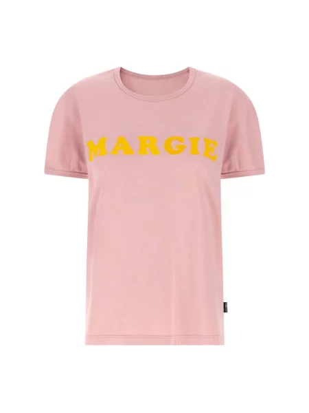 Koszulka Mm6 Maison Margiela z dżerseju retro różowa