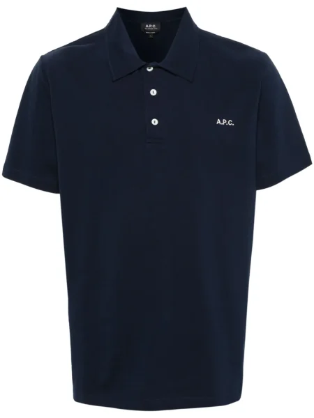 Polo A.p.c. cu broderie albastru