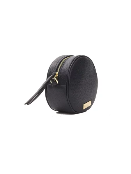 Torebka crossbody Pompei Donatella skórzana z logo szara