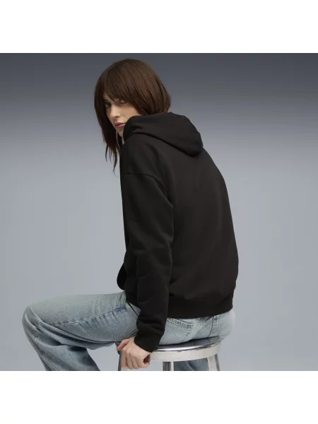 Bluza z kapturem PUMA Class o luźnym kroju Odzież Czarny XXS biała