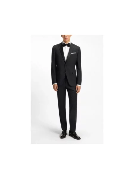 Boss Spodnie Smokingowe Genius Tux Slim Fit schwarz czarne
