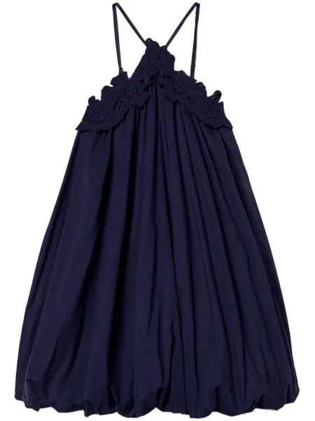 Rochie florală Twinset cu model floral cu aplicații albastru