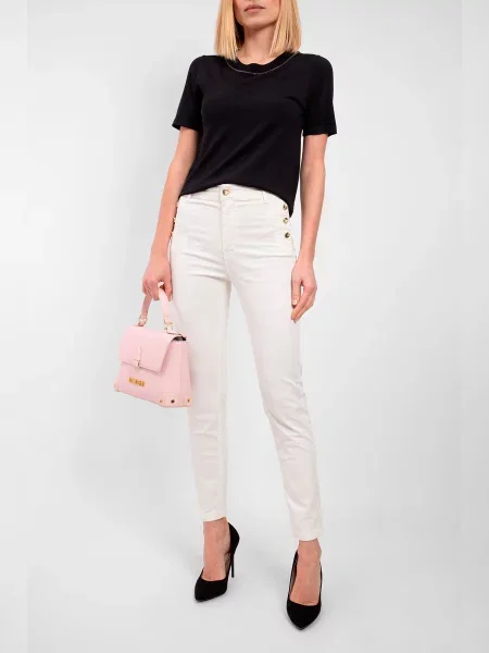 KOCCA Штани повсякденні Бавовна/еластан білий