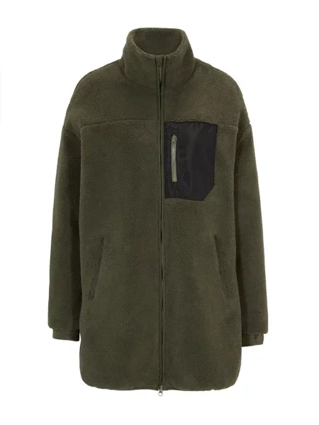 Bluza rozpinana z polaru baranka zielona