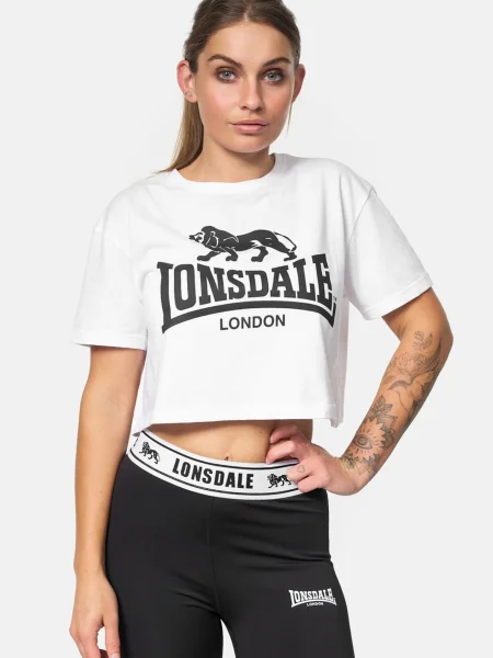 LONSDALE Tricou negru alb