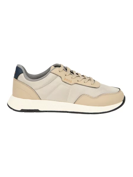 Sneakersy Boss skórzane beżowe