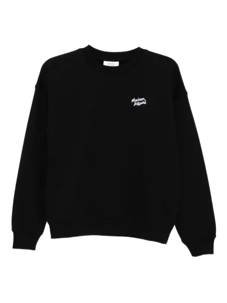 Hanorac Maison Kitsune cu broderie negru