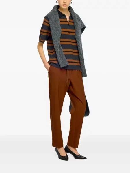 Pantaloni Semicouture cu cordon maro