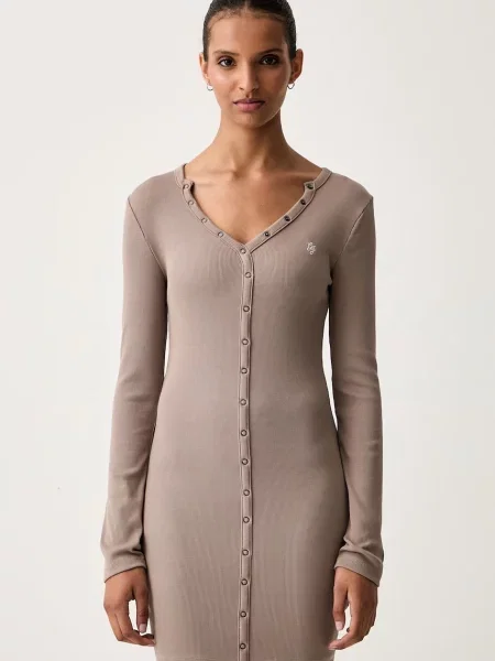 Guess Jeans rochie din cu bej