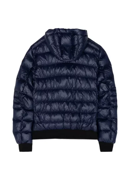 Geacă cu puf Canada Goose cu glugă albastru