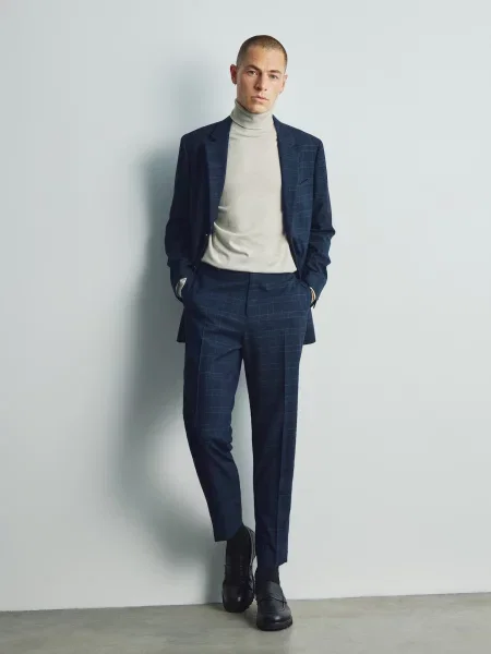 Reserved Блейзер regular fit з темно-синій синій