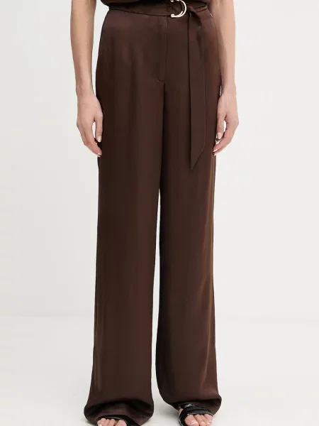 Штани Marciano Guess IVA широкі висока посадка коричневий