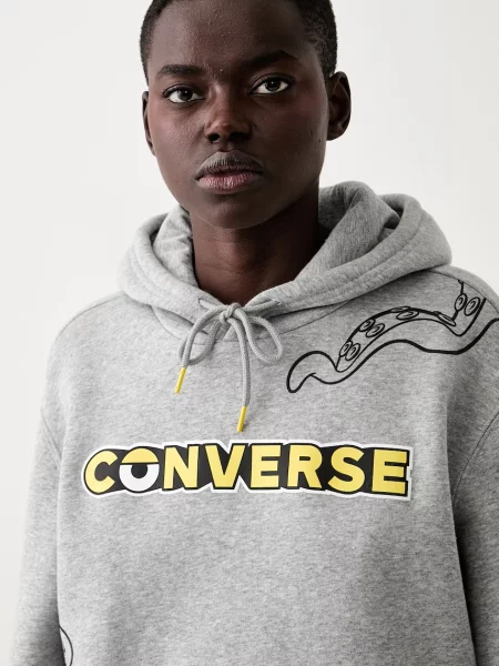 Converse kapucnis melegítőfelső pamuttal x Minions & Monsters szürke