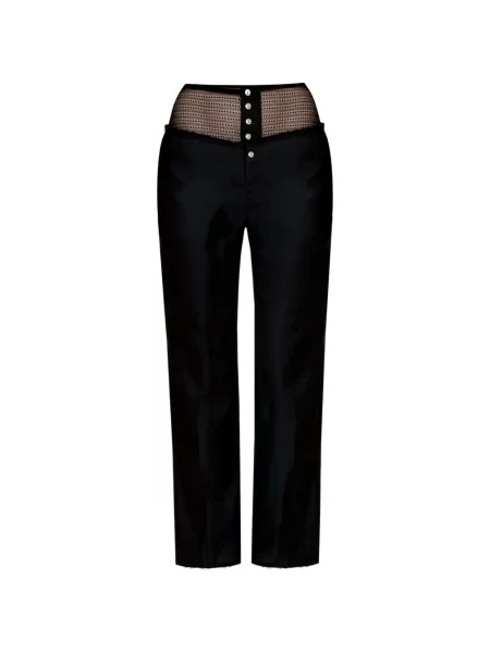 Pantaloni Contessa Mills din dantelă negru