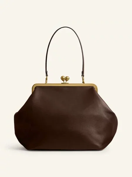 Coach Torebka Kisslock Frame Large braun brązowa