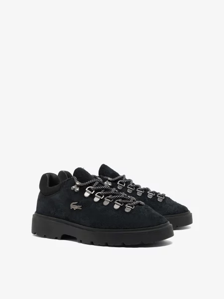 Кожаные повседневные кроссовки Lacoste черные