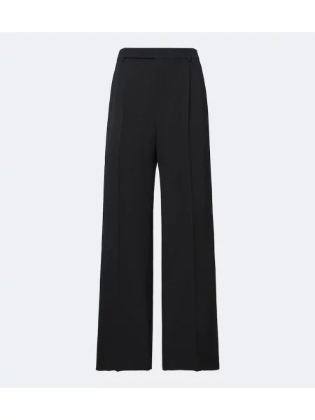 Pantaloni Saint Laurent de lână negru