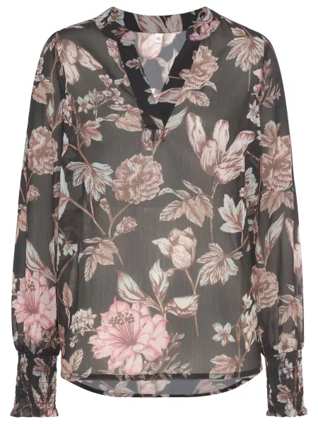 LASCANA Bluză pin / roz pastel verde