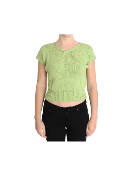 Sweter Pink Memories z nadrukiem zielony