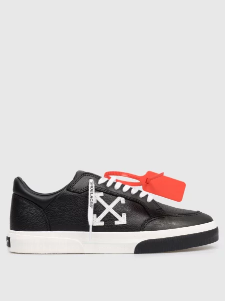 Шкіряні кросівки Vulcanized з нашивкою Arrow Off-white чорні