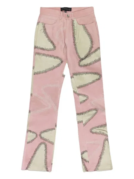 Kožené kalhoty Who Decides War růžové