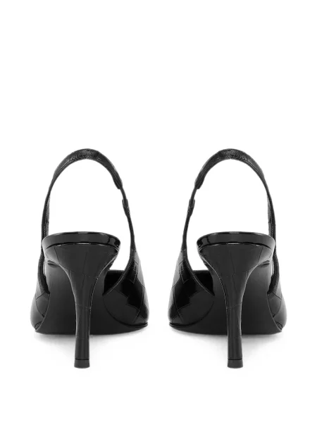Pantofi cu toc Notabene din piele slingback negru
