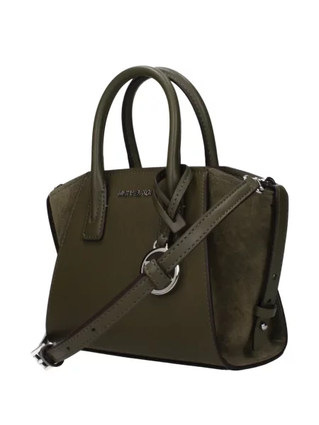 Geantă shopper Michael Kors din piele de căprioară verde