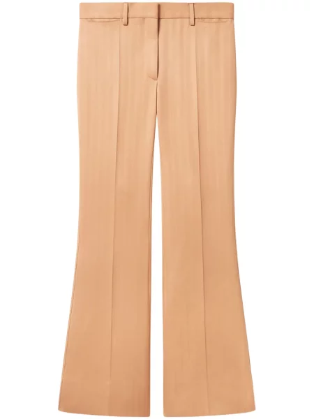 Spodnie Stella Mccartney z niską talią w paski brązowe