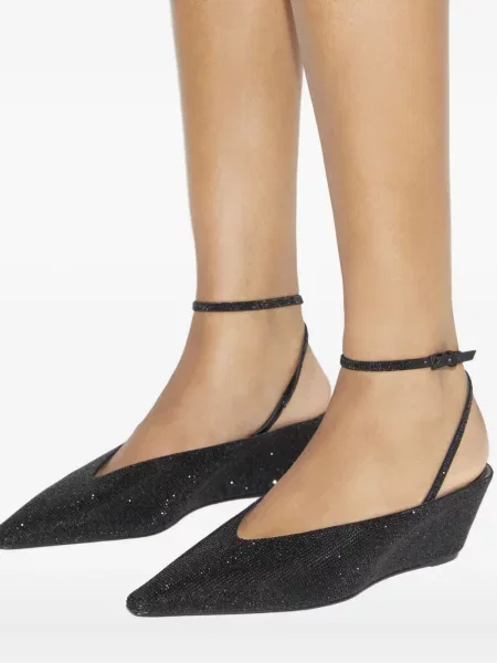 Pantofi cu toc Tory Burch cu pană negru