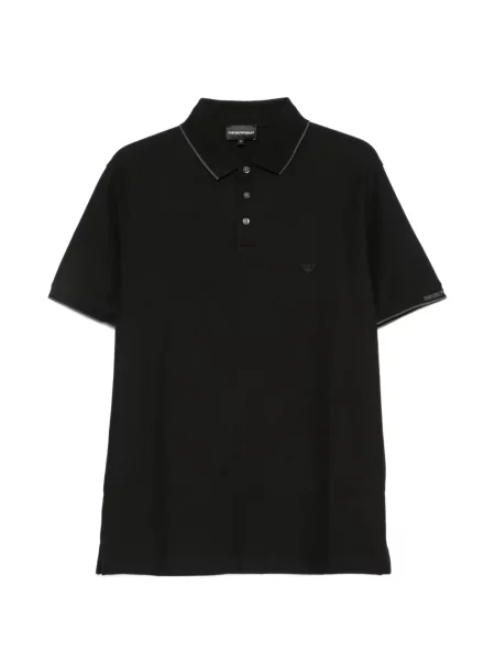 Polo Emporio Armani με κέντημα μαύρο