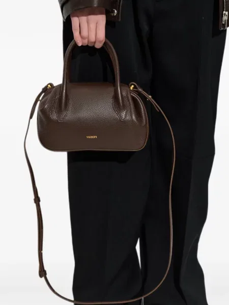Geantă shopper Yuzefi din piele maro