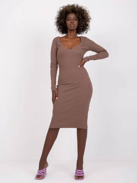 Rochie Fashionhunters de costum maro