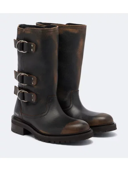 Botine Golden Goose din piele maro