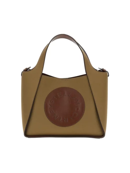 Torebka crossbody Stella Mccartney z logo beżowa