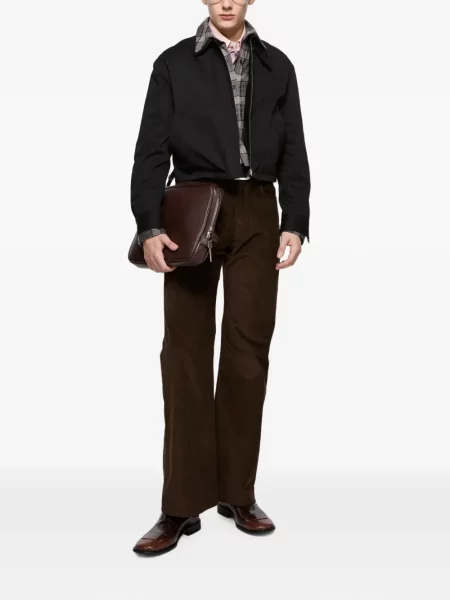 Pledas apykaklė apkirptas striukė Acne Studios juoda