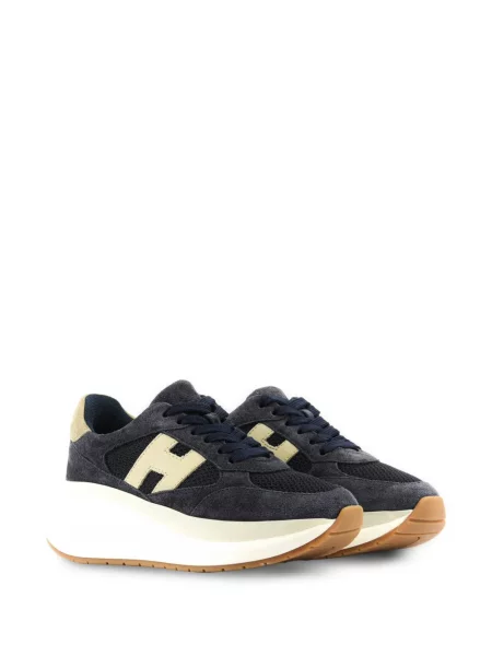 Sneakerși Hogan din piele de căprioară albastru