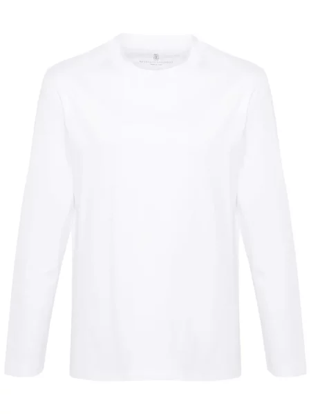 Lung tricou Brunello Cucinelli alb